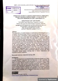 Improving Student Learning Independence Through A Project-Based Learning Model: A Case Study on Creating Herbarium Name Card Products